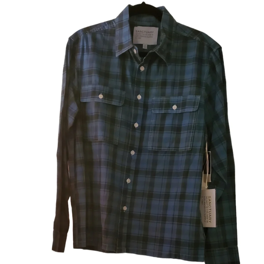 NWT Sanctuary flannel button down shirt - Picture 1 of 5